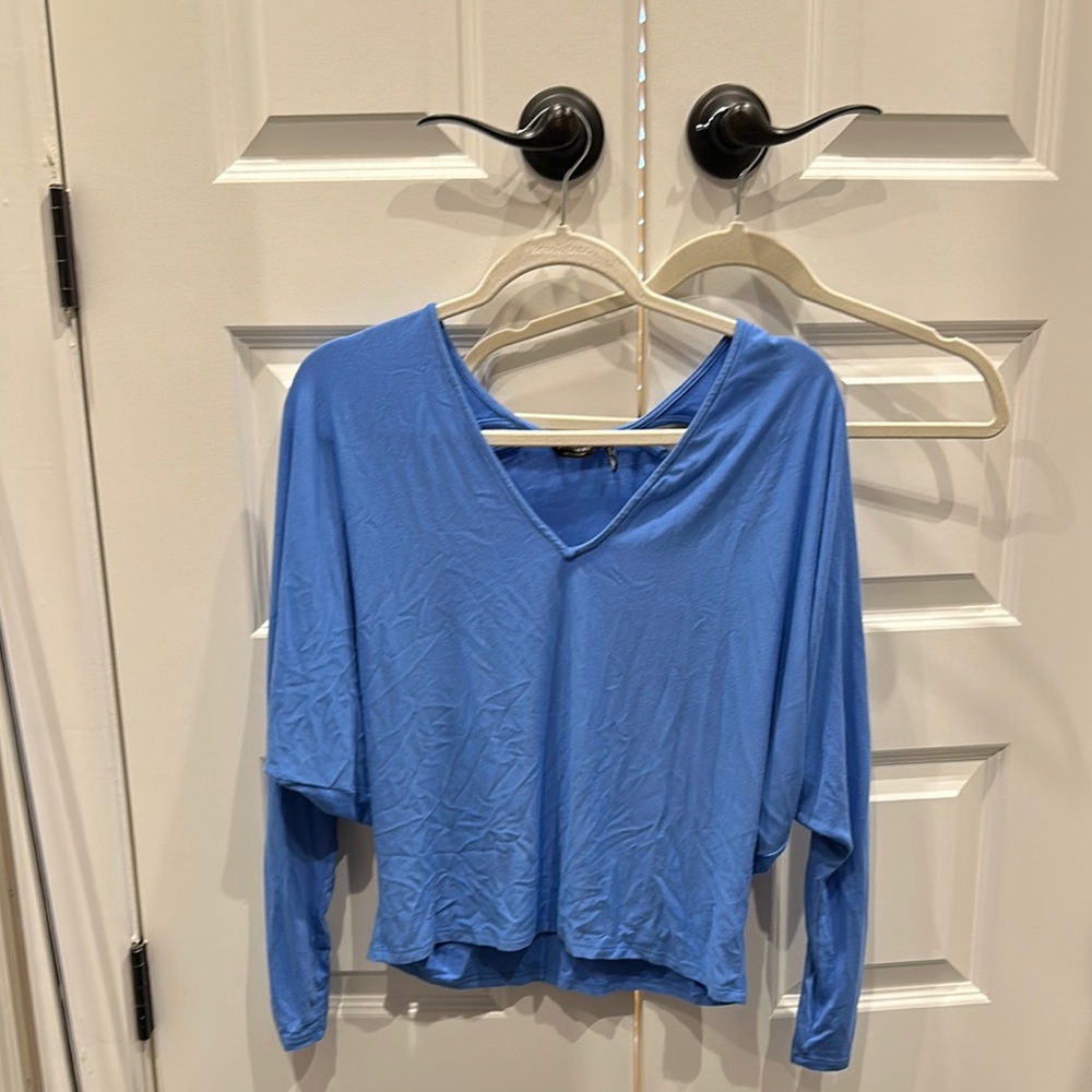 Marciano Sky Blue V-Neck Blouse